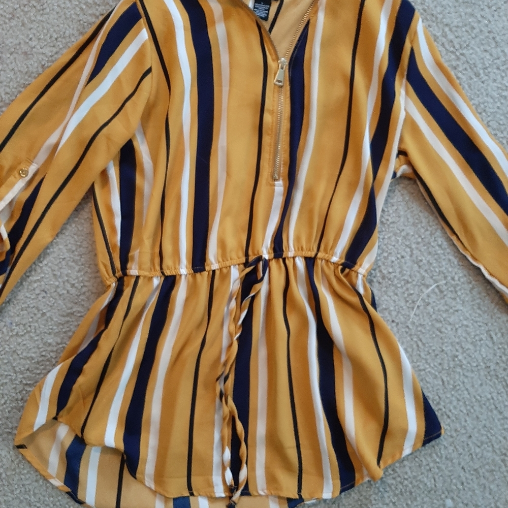 yellow striped blouse - Picture 4 of 10